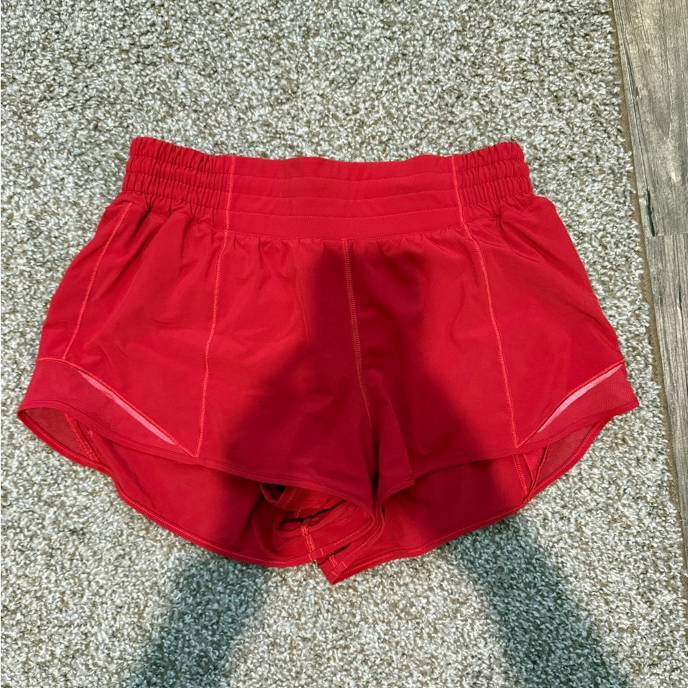 LuluLemon Red Women's Athletic Shorts